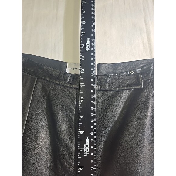 Croft and Barrow Lambskin Leather Pants Women's Size 8 Straight Lined High Waist - Picture 6 of 12